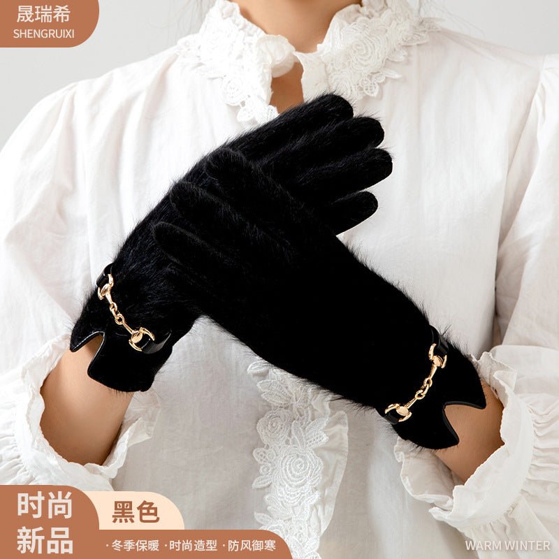 Gants d'hiver chauds et polyvalents en peluche pour tous les jours (MAC309)