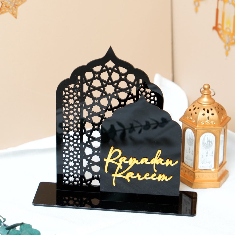 Décoration de Table en Acrylique à Motif Islamique Ajouré (MAC404)