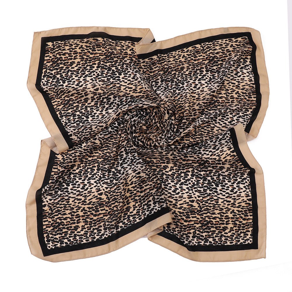 Foulard Hijab Carré Imprimé Léopard (MH182)