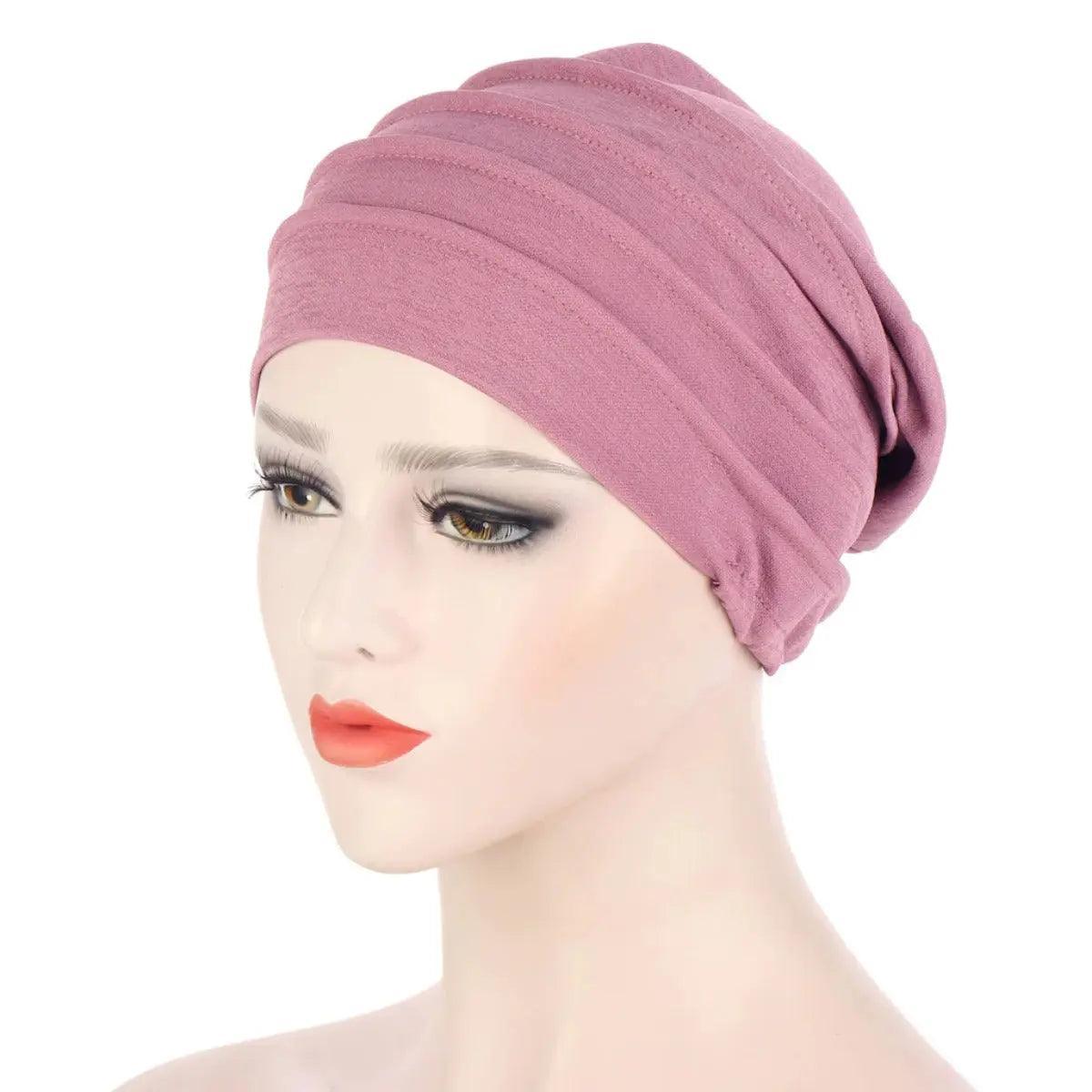 Foulard sous-hijab en coton slub uni (MH031)