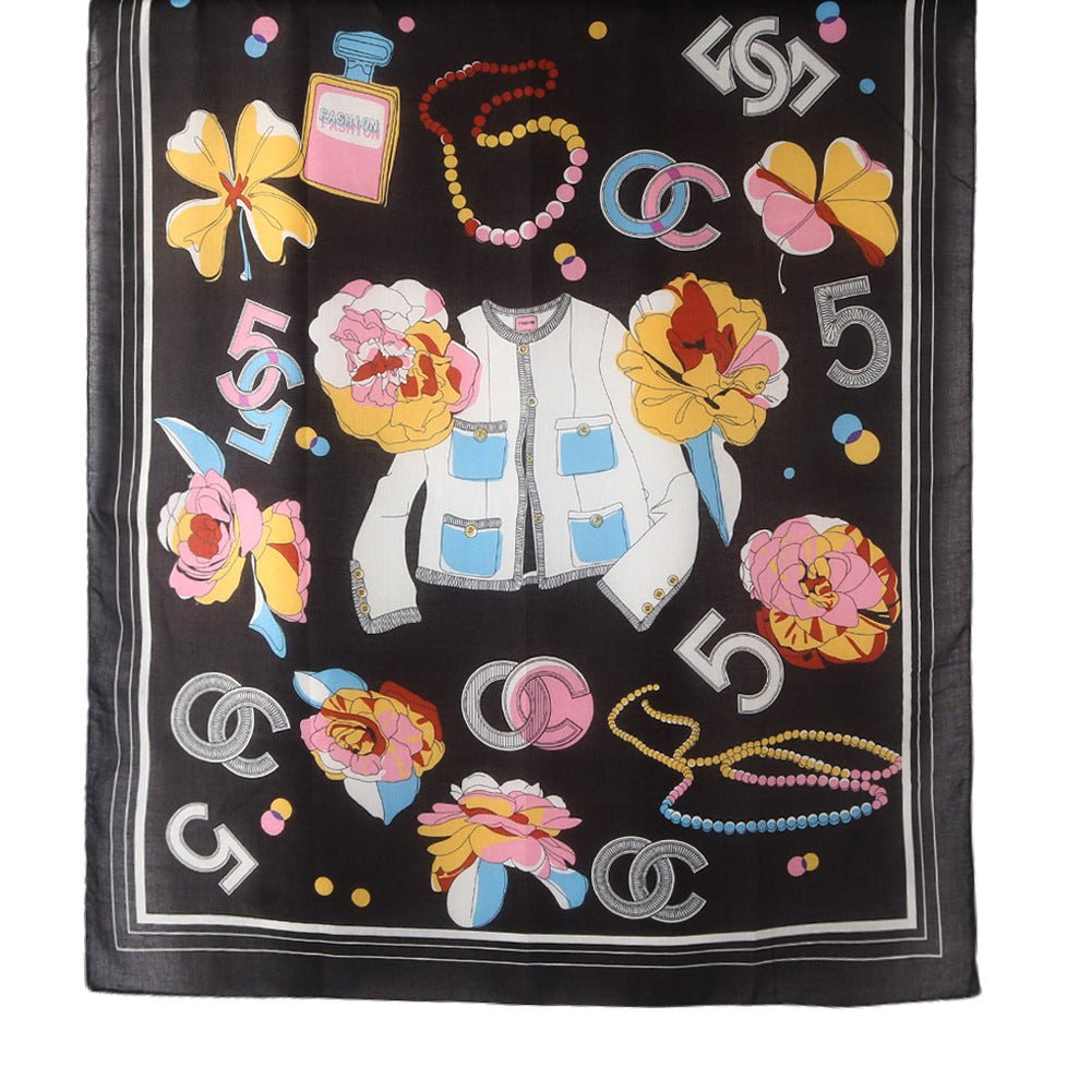 Foulard imprimé en coton twill (MH215)