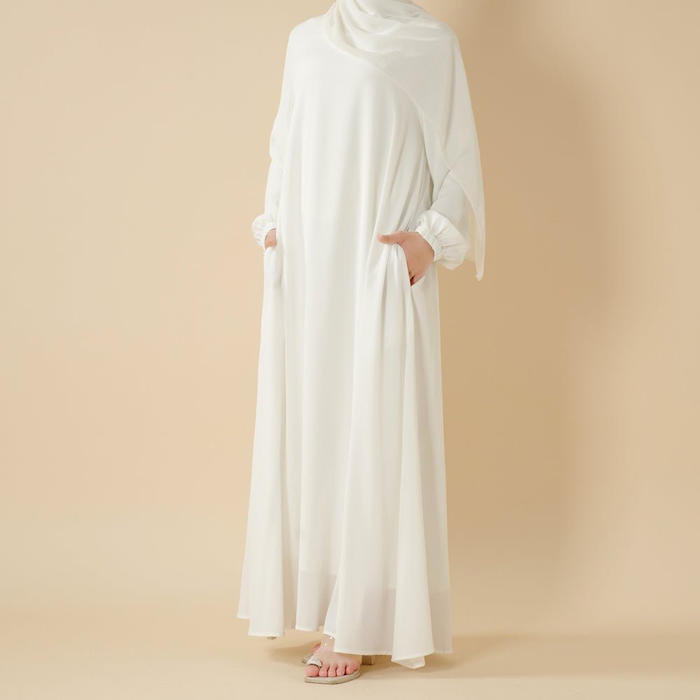 Abaya Premium en Nida Modest Luxury | Abaya Zoom Coupe Parapluie Été (UKMA233)
