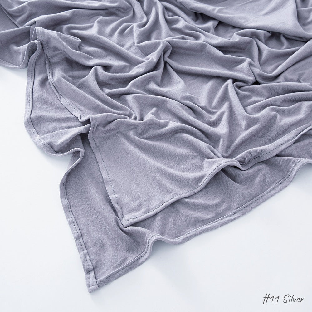 Hijab en Coton Mercerisé Jersey Bouclé Angle Droit, Haute Qualité, Respirant (MH068)