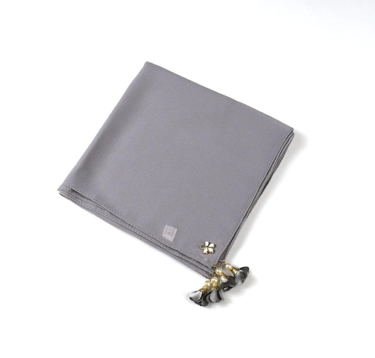 Foulard hijab carré en mousseline de perles (MH030)