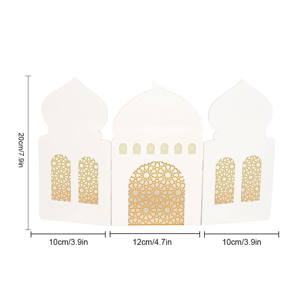Paravent Pliant en Acrylique Islamique à Motif Ajouré - Décoration de Bureau (MAC402)