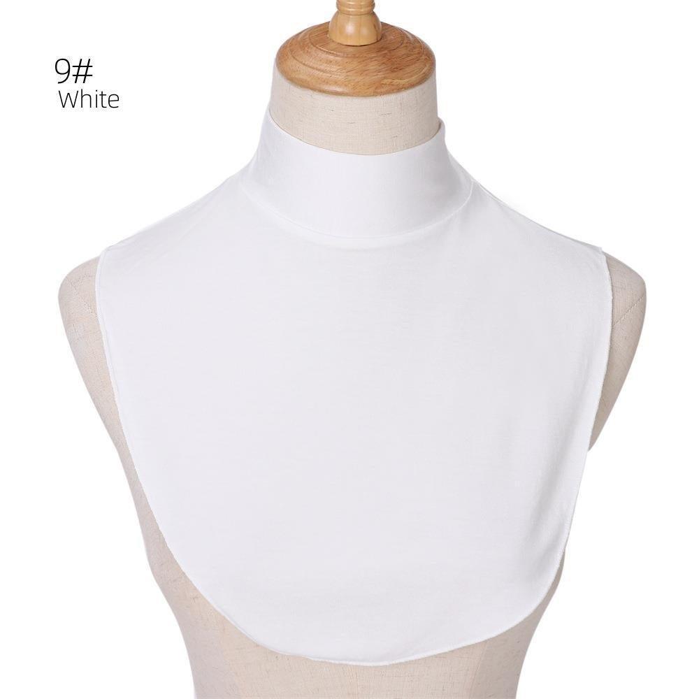 Faux col en coton uni pour rehausser une tenue (MAC144)