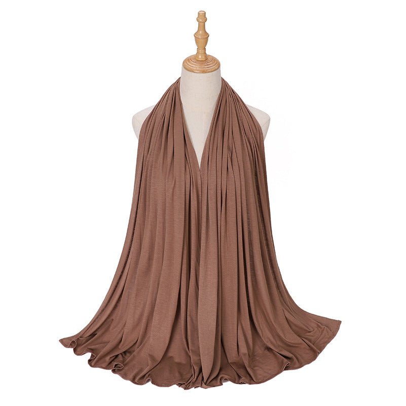 Hijab Premium Style Bohème en Coton Mercerisé Grand Format (MH114)