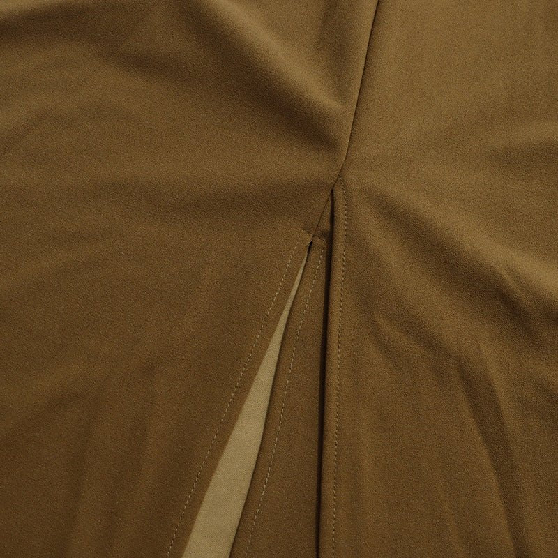 Robe Cape Asymétrique avec Fente Dos (MS216)