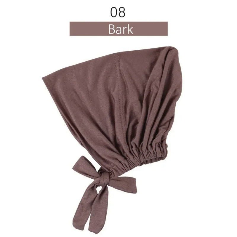 Sous-bonnet ajustable en coton stretch à nouer | Bonnet hijab (MH200)