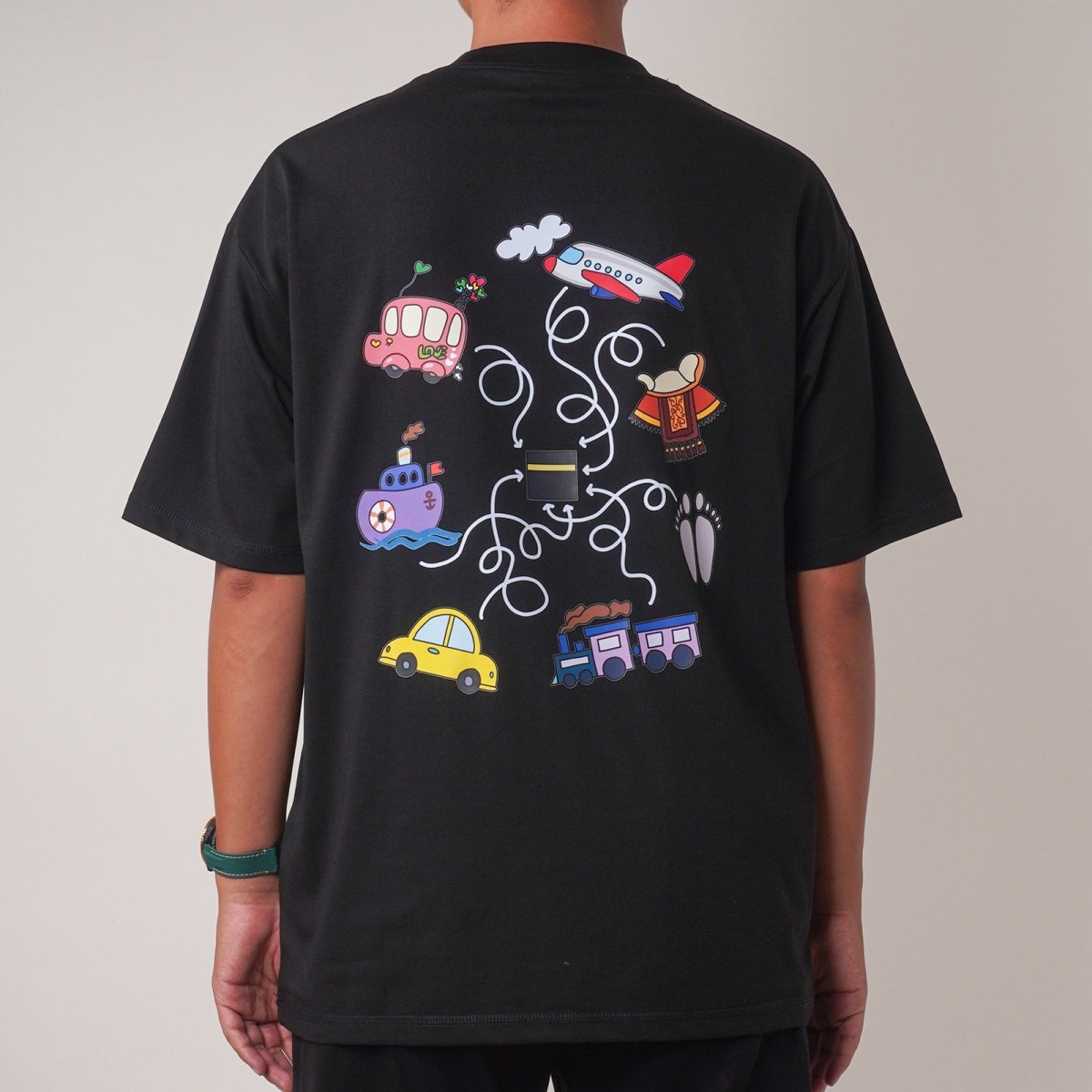 T-shirt à manches courtes au design artistique islamique (MS182)
