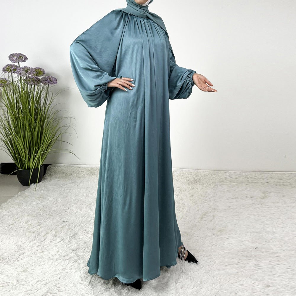 Abaya Luxueuse à Manches Lanterne et Coupe Ample (MA168)