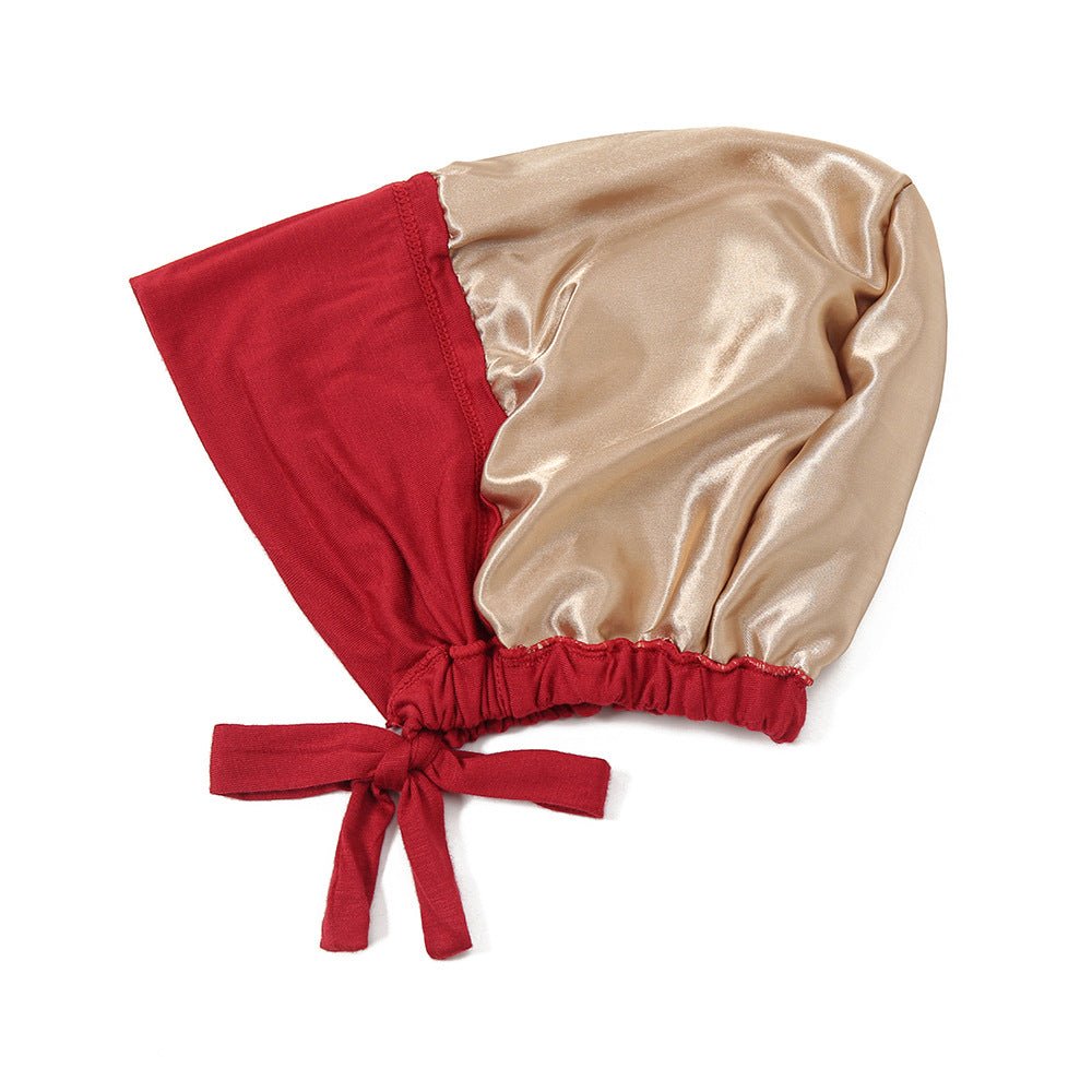 Sous-bonnet léger double épaisseur doublé satin pour hijab - Confortable et respirant (MH023)