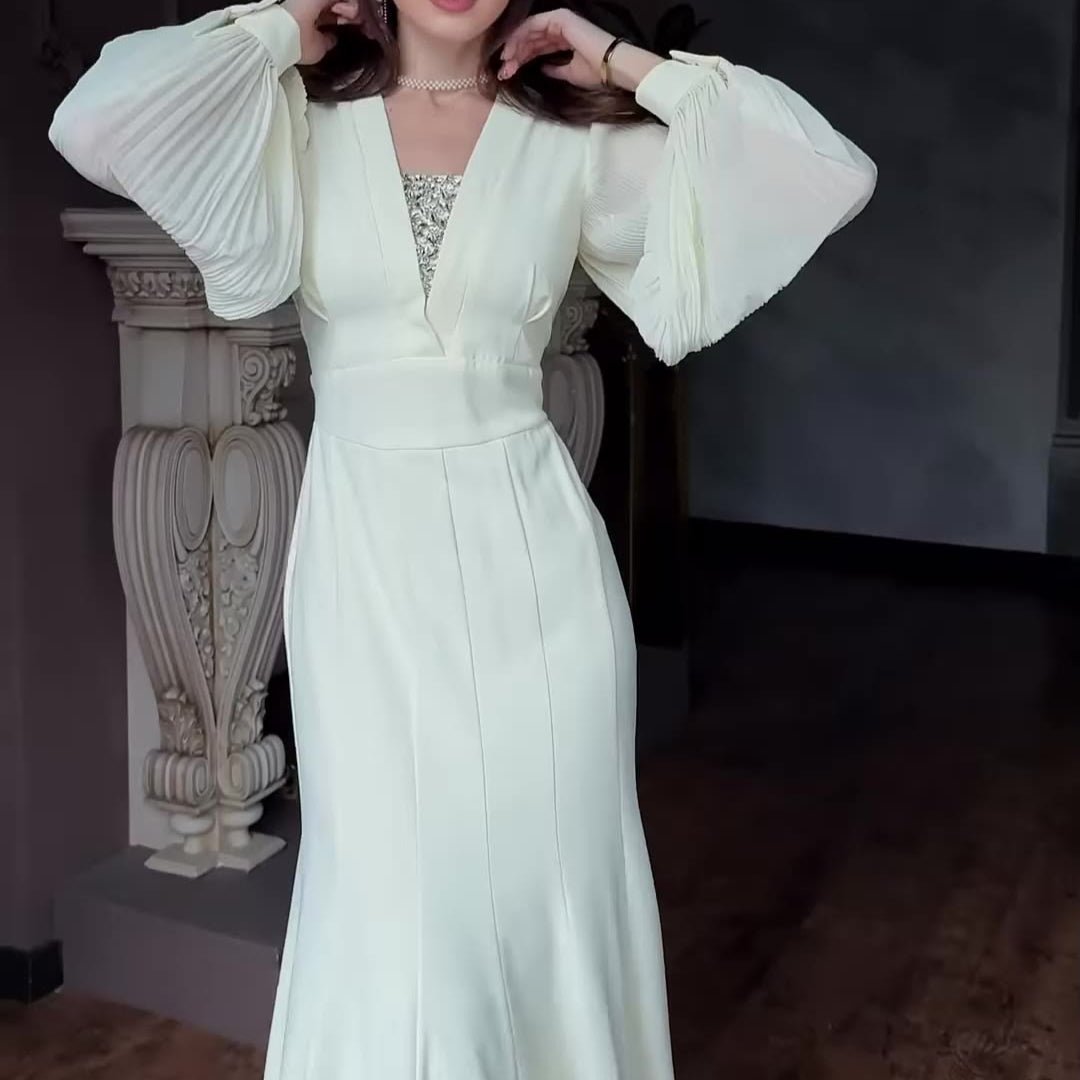Robe habillée taille empire élégante (MS340)