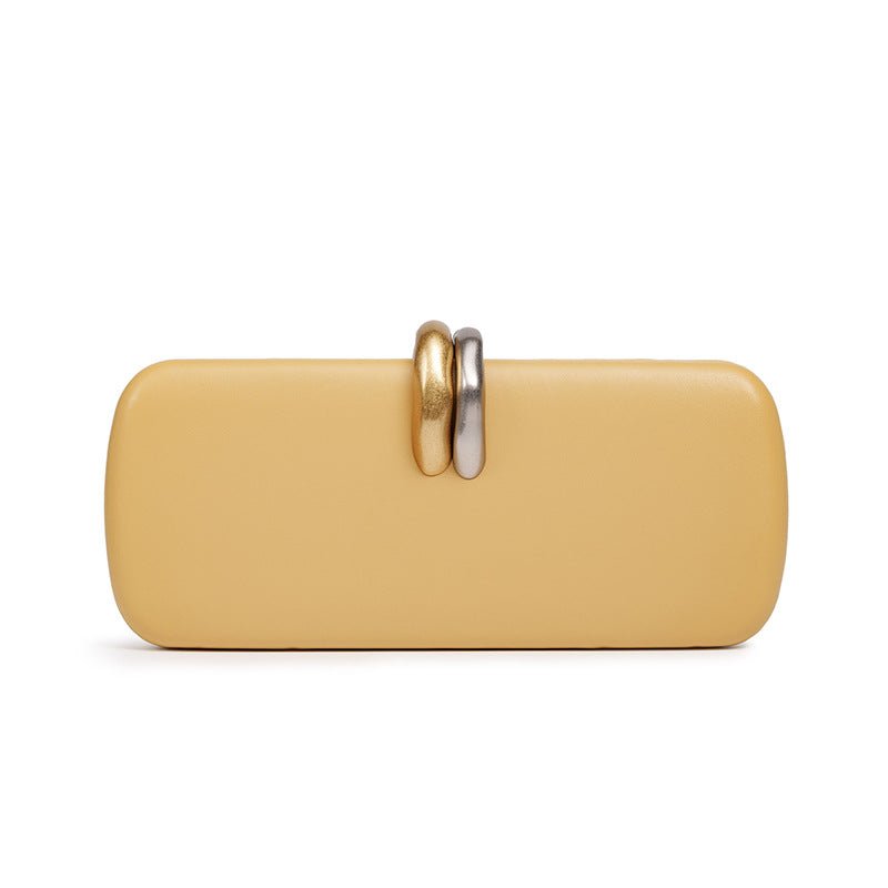Pochette Structurée à Détails Or & Argent (MAC429)