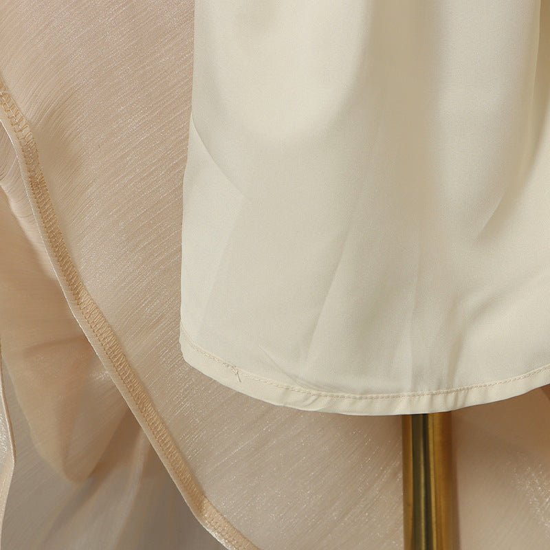 Robe Shimmer à volants étagés avec boutons perlés (MS322)