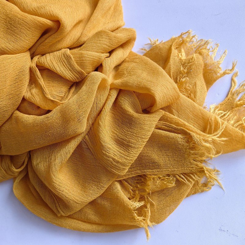 Hijab en coton à pompons | Hijab en crêpe à pompons (MH086)