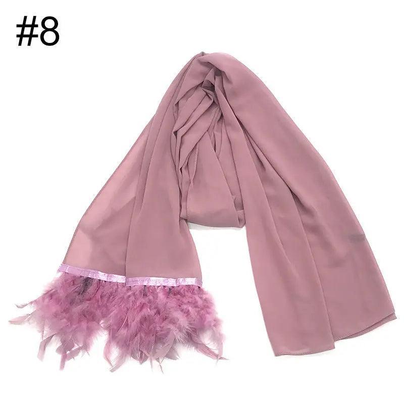 Foulards en Mousseline Foulard Plume Hijab (MH039)