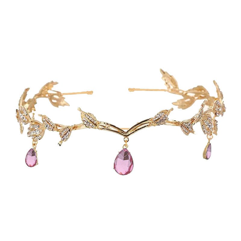 Barrette à cheveux ornée de strass avec pendentif pour le front (MAC329)
