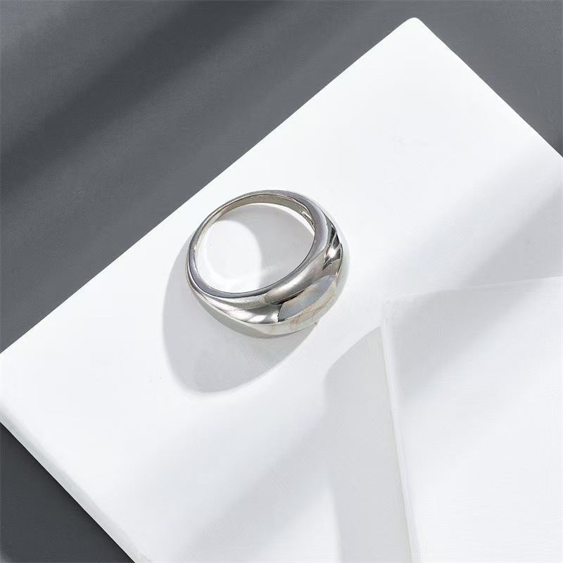 Bague Geometric Brilliance Anneaux minimalistes ultra-brillants pour superposition et style (MAC272)