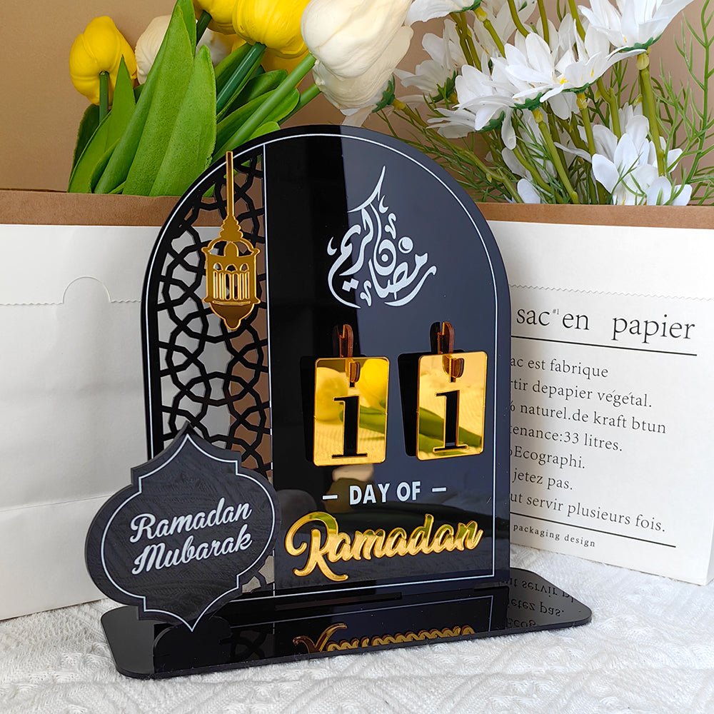 Ornement acrylique de compte à rebours créatif pour le Ramadan (MAC381)