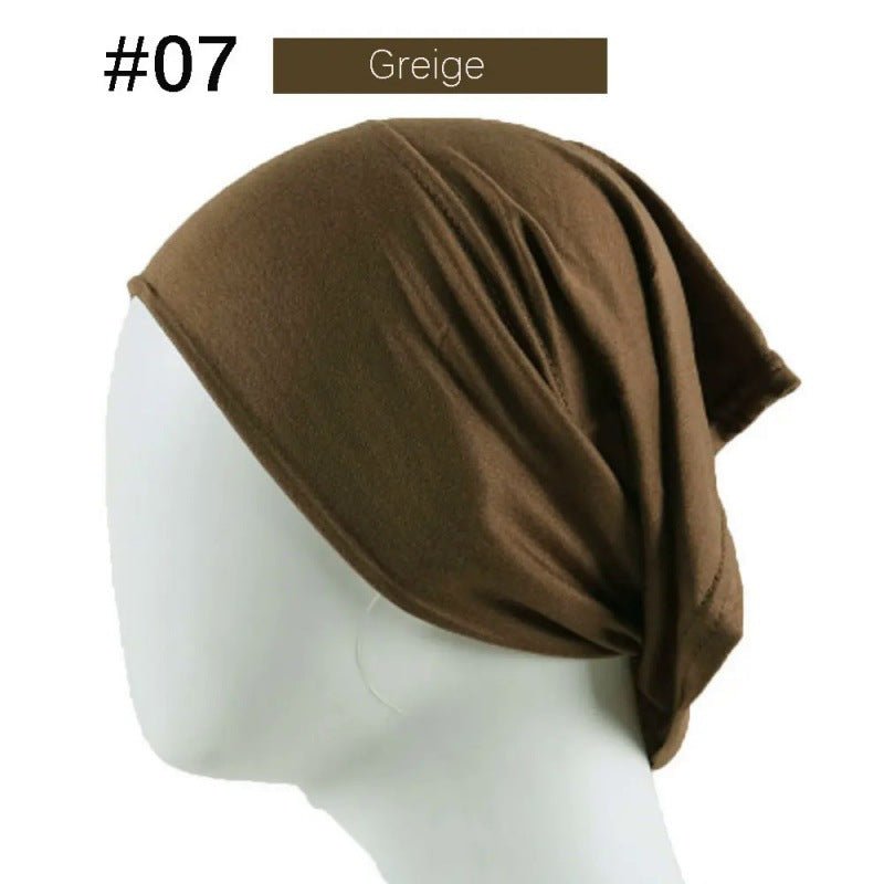Bonnet Hijab en Coton Mercerisé | Bonnet Tube Extensible (MH198)