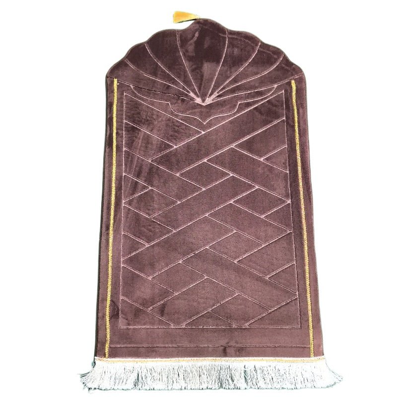 Tapis de prière en flanelle épaissie et gaufrée MR053