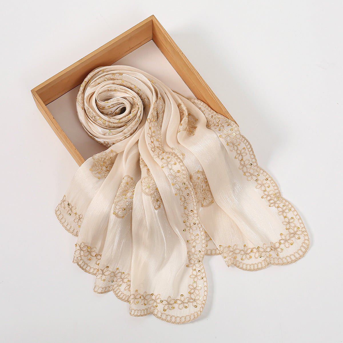 Foulard Hijab Pailletté Brillant Brodé (MH248)