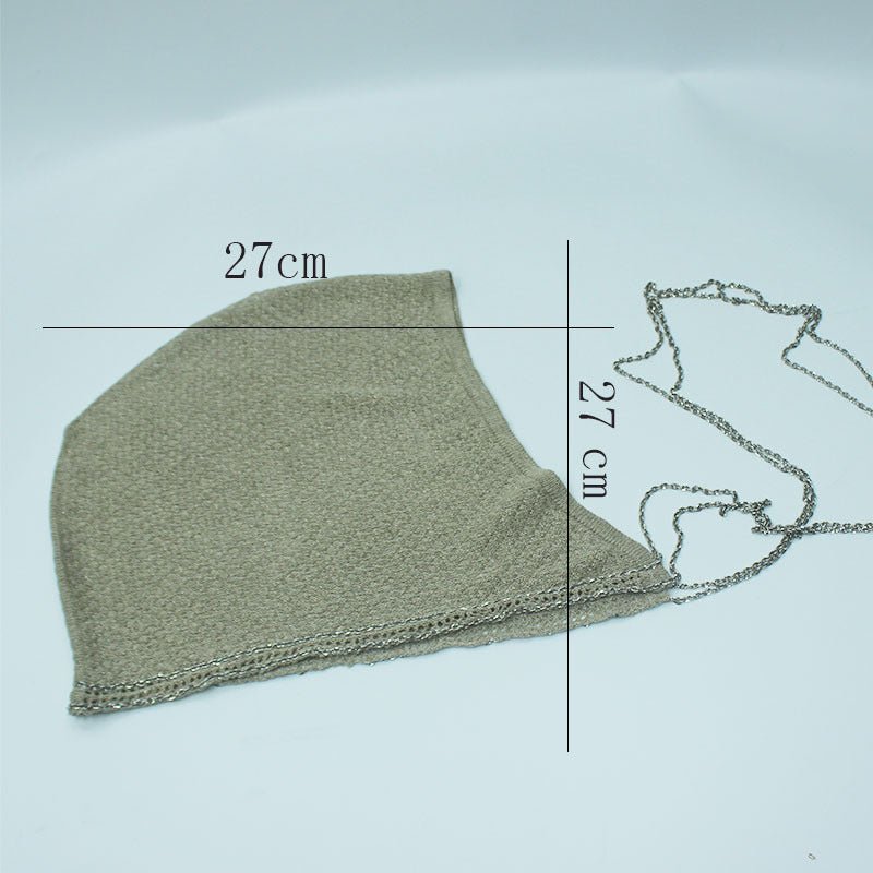Bonnet Hijab à Chaîne | Cagoule Étincelante en Maille avec Chaînes (MAC375)
