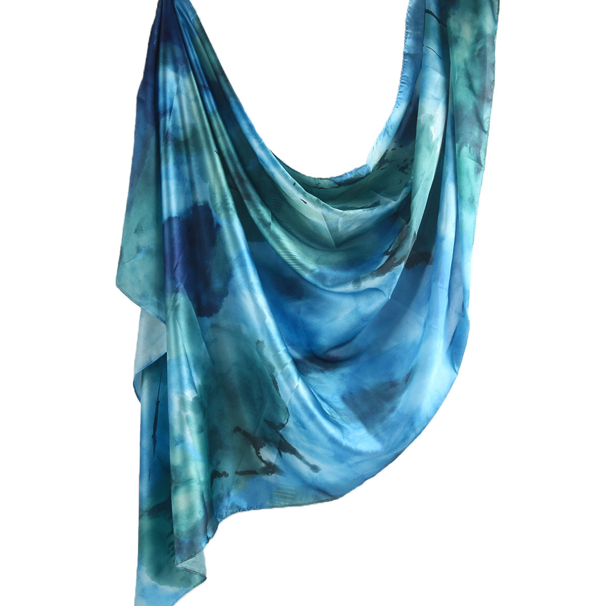 Foulard Hijab en Soie Imprimé Marbre (MH209)