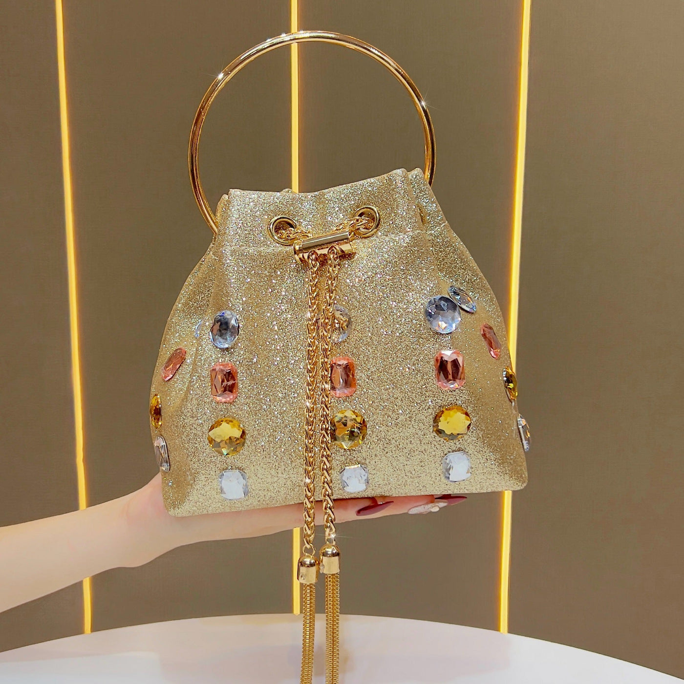 Sac seau & Sac à chaîne pour soirée pour femme（MAC437）