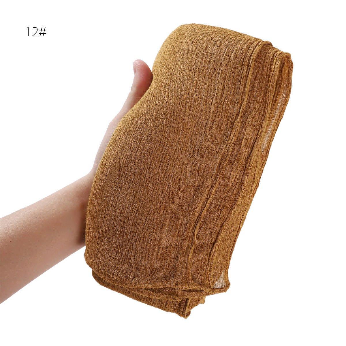 MH056 Hijab en rayonne plissé simple