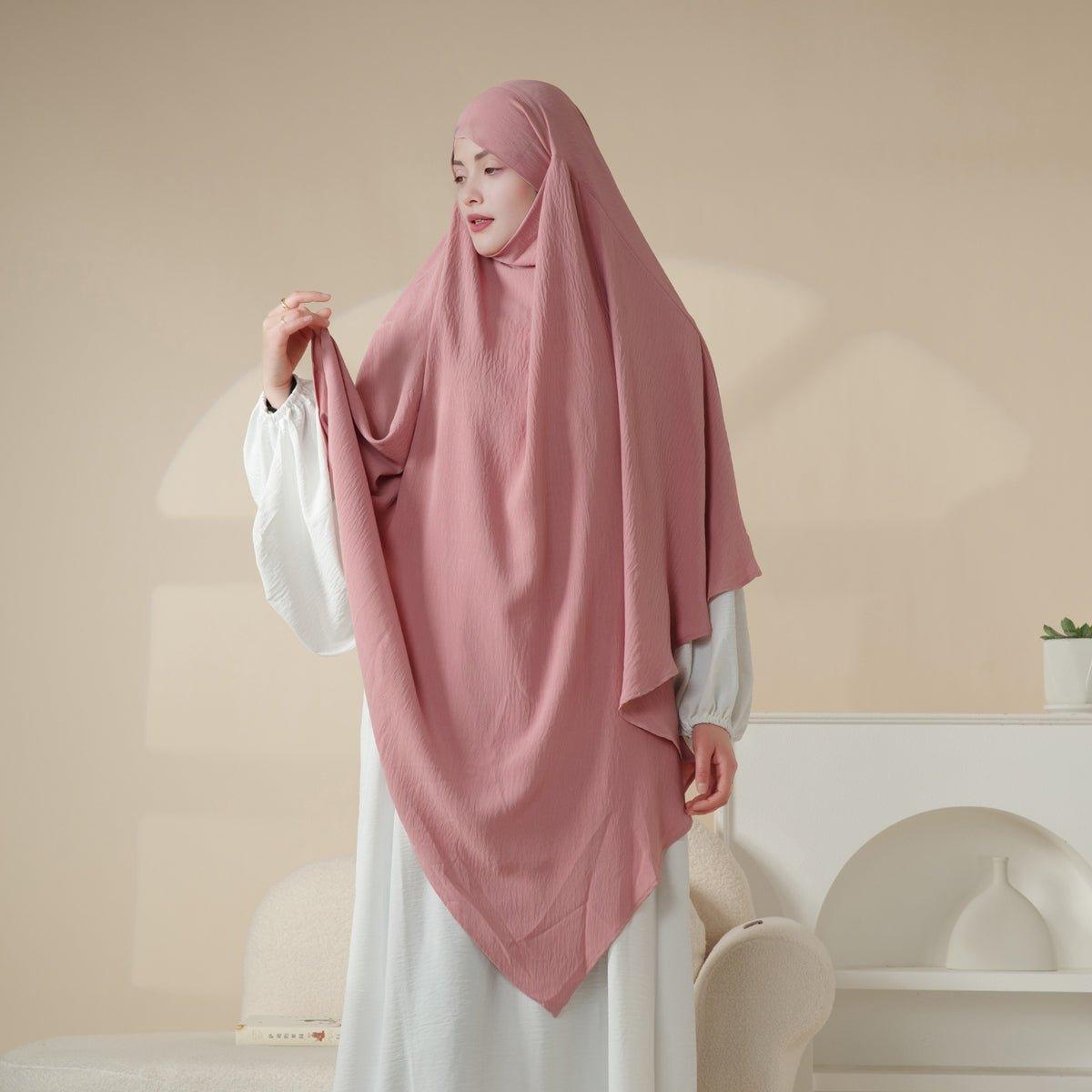 MK005 Khimar une couche en crêpe