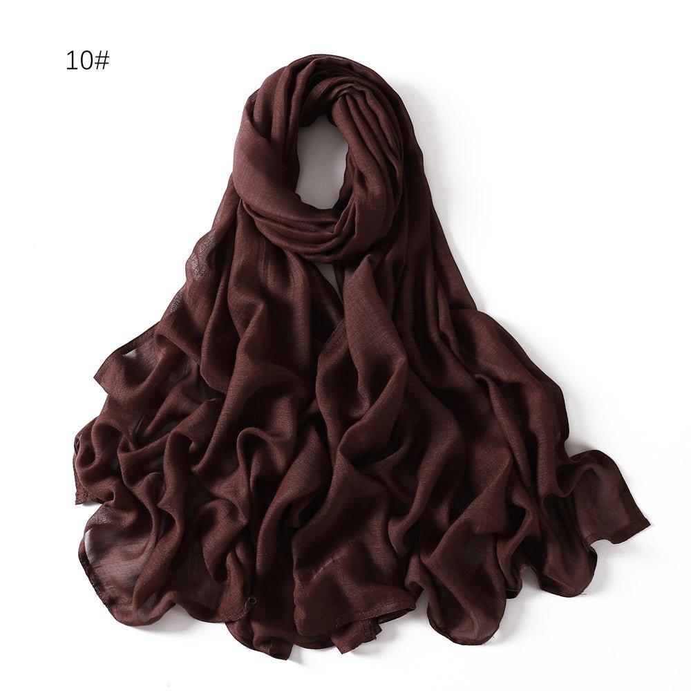 MH054 Hijab Rayon uni à large bord