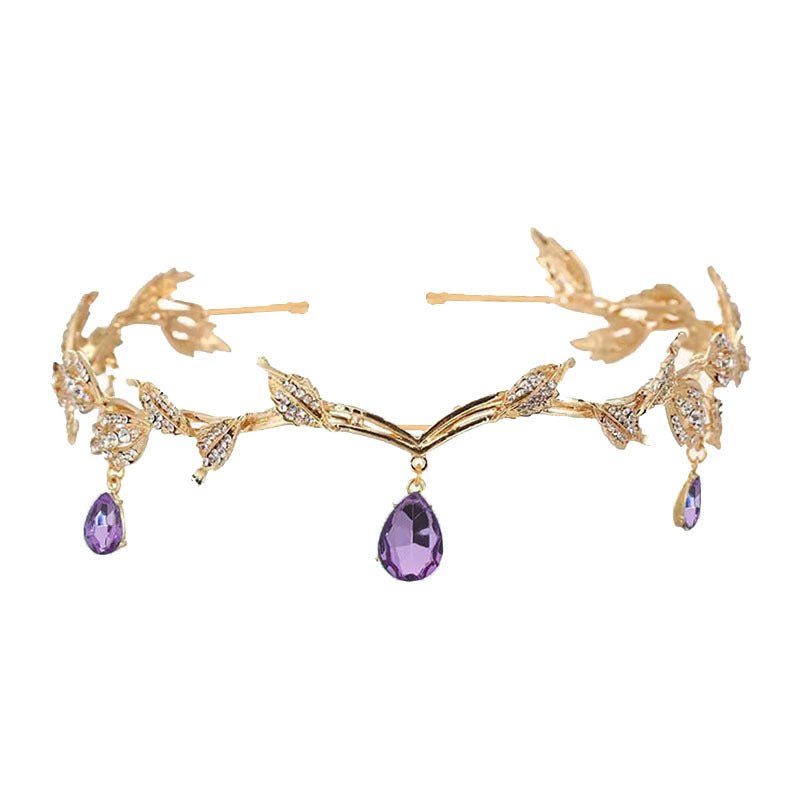 Barrette à cheveux ornée de strass avec pendentif pour le front (MAC329)