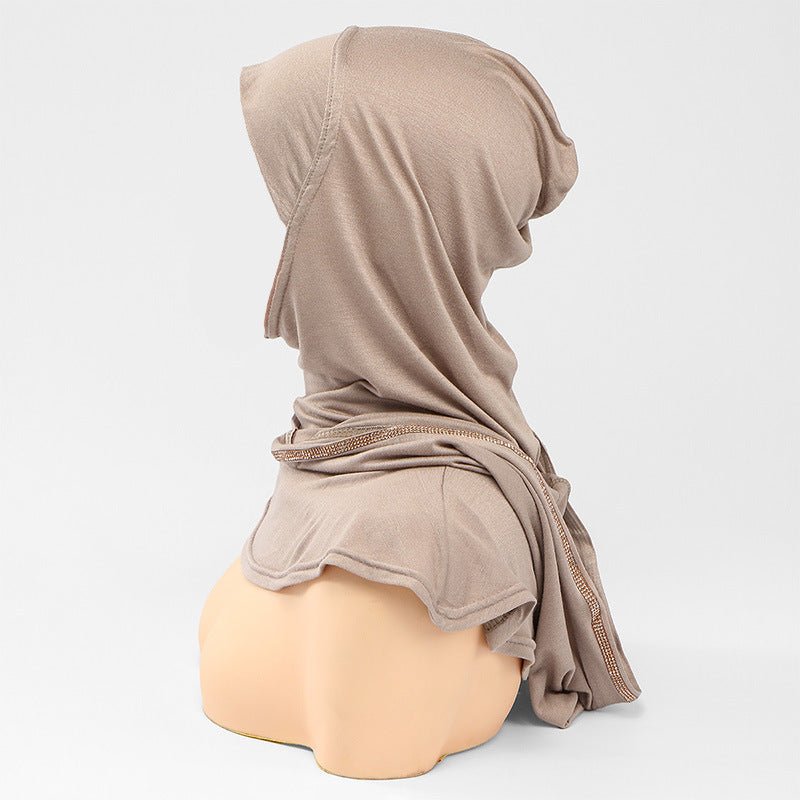 Crystal Trim Instant Hijab Cap(MH256)