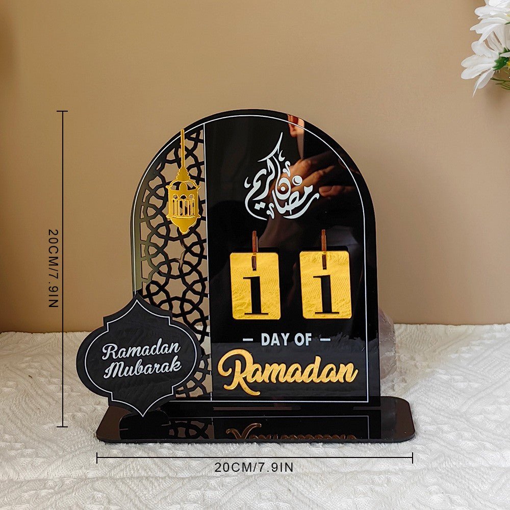 Ornement acrylique de compte à rebours créatif pour le Ramadan (MAC381)