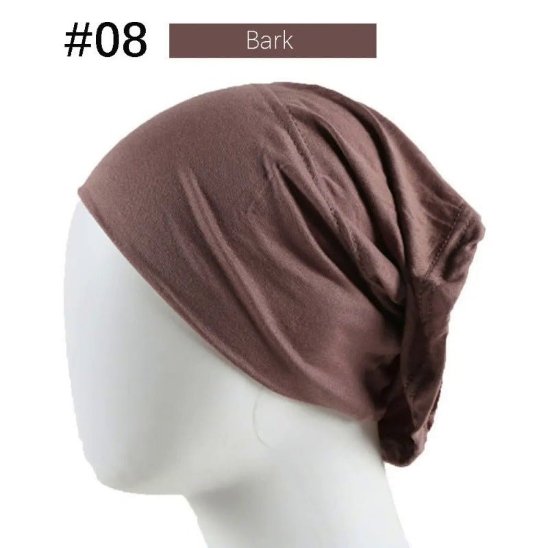 Bonnet Hijab en Coton Mercerisé | Bonnet Tube Extensible (MH198)