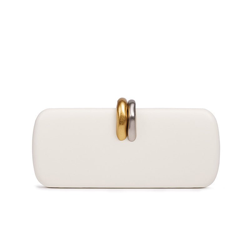 Pochette Structurée à Détails Or & Argent (MAC429)