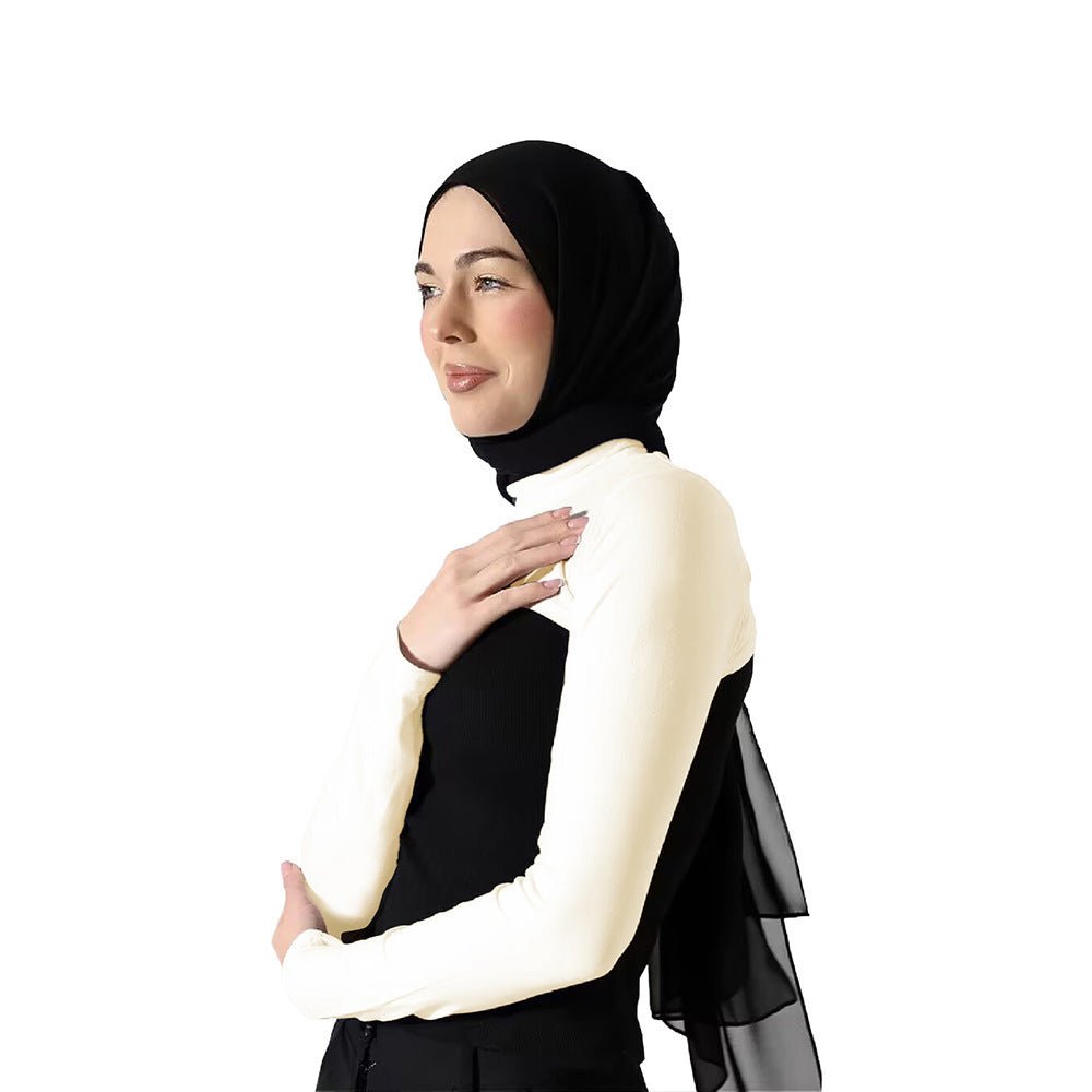 Haut de base sans manches à épaules couvertes avec manches amovibles intégrées, polyvalent | Taille unique (MAC409)