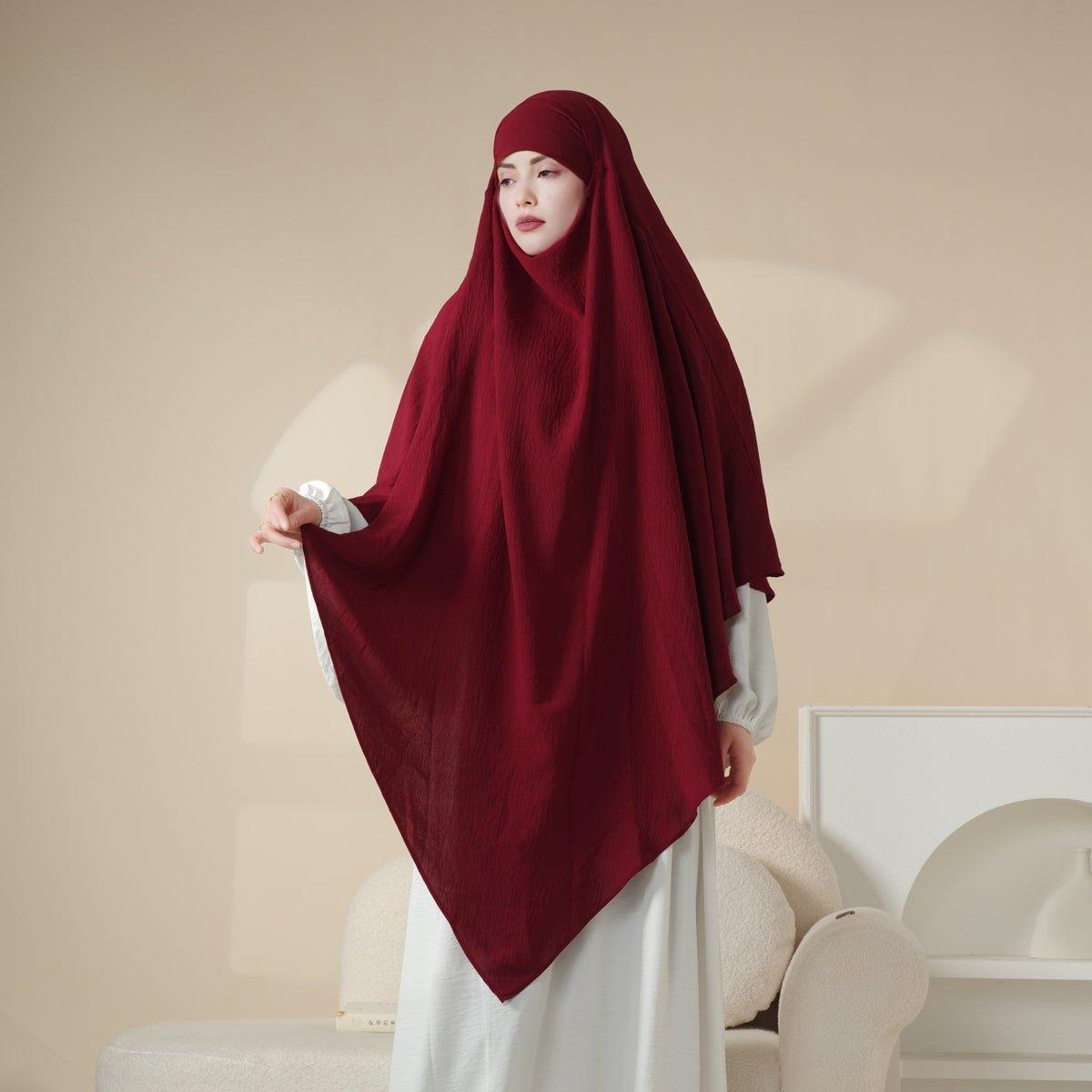 MK005 Khimar une couche en crêpe