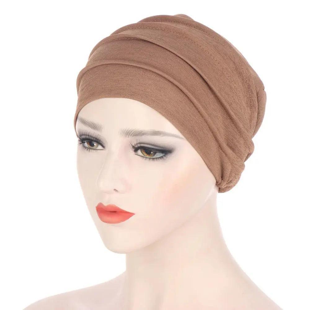 Foulard sous-hijab en coton slub uni (MH031)