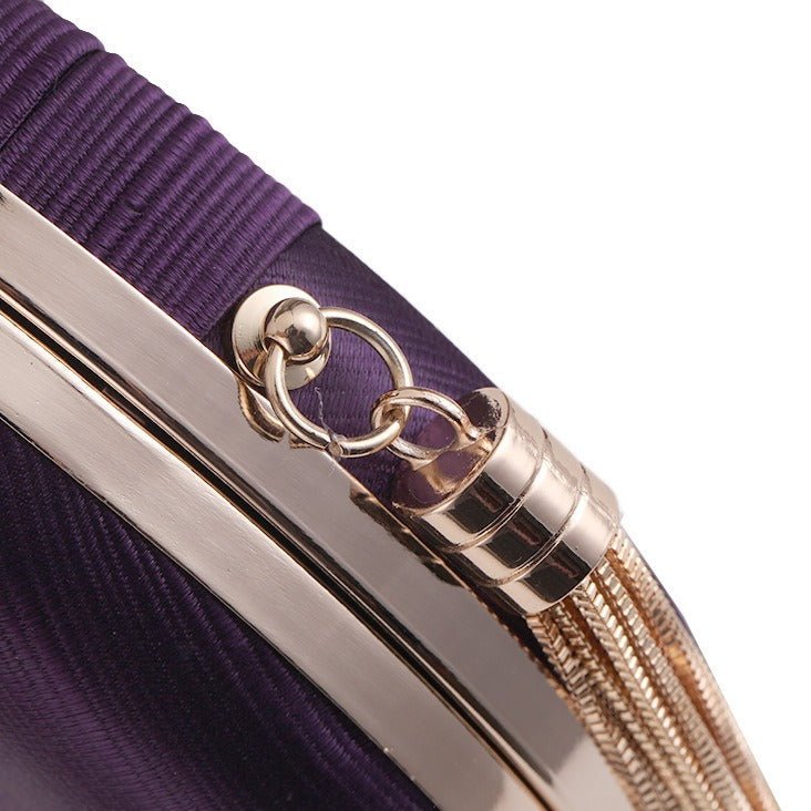 Sac à main pochette de soirée ronde avec détail tressé (MAC287)