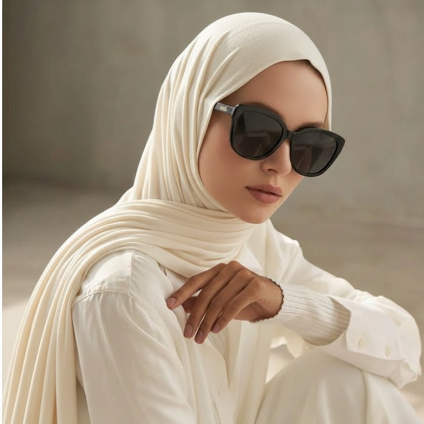 Hijab en Jersey de Bambou Premium | Hijab en Bambou Naturel (MH195)