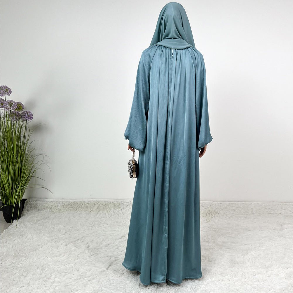 Abaya Luxueuse à Manches Lanterne et Coupe Ample (MA168)