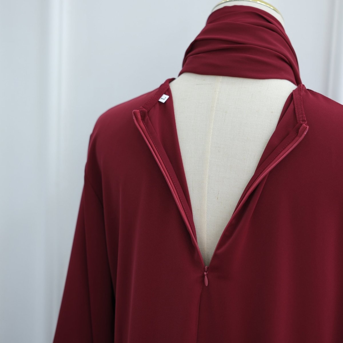 Robe Maxi à Bourgeon de Rose Brodé et Bordure Diagonale(MA455)