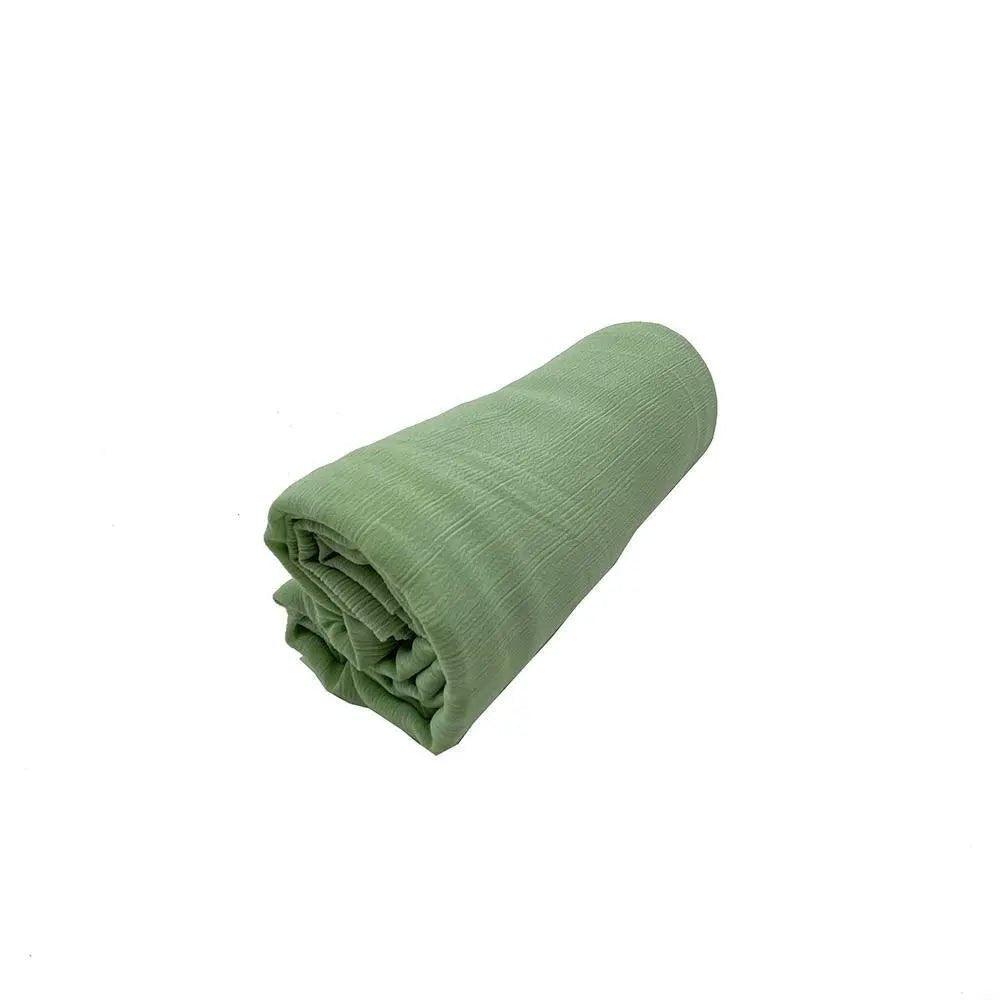 Écharpe Crêpe Hijab Chiffon Froissé pour Femme, Châle à Plis Ondulés (MH003)