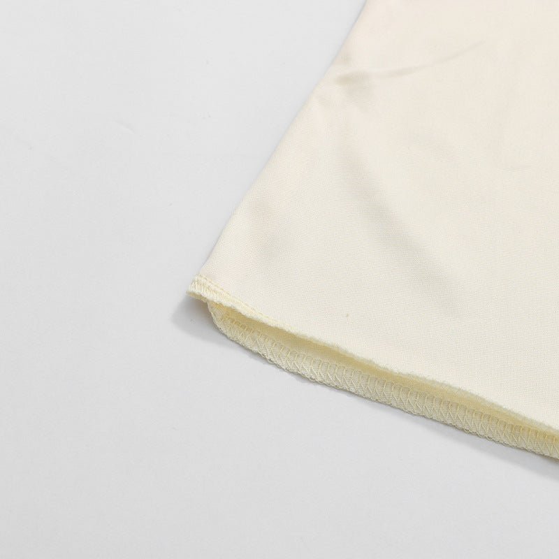 Robe longue col rond, bustier drapé et manches lanterne (MS402)