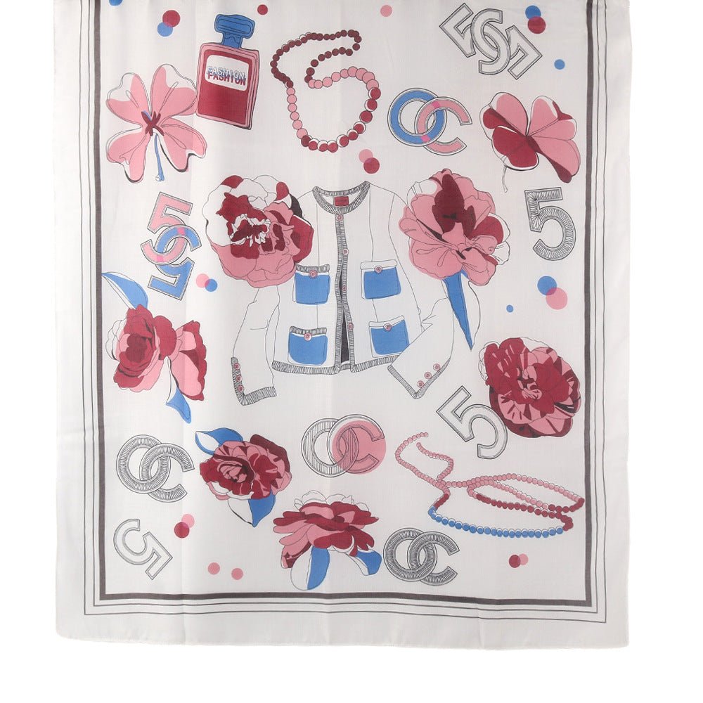 Foulard imprimé en coton twill (MH215)