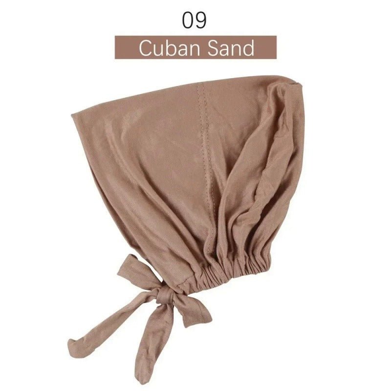 Sous-bonnet ajustable en coton stretch à nouer | Bonnet hijab (MH200)