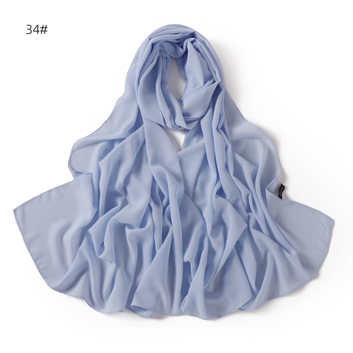 Écharpe Hijab en Chiffon Élégante - Structure Raffinée pour Tenue Modeste (MH127)